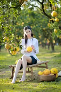 Gentle Girl in Pomelo Garden, Youthful Beauty Blending with Nature 17639840 - image 12