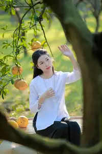 Gentle Girl in Pomelo Garden, Youthful Beauty Blending with Nature 17639840 - image 5