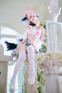 Pure Elegance: Coser RiNaiJiao as Koharu Shimoe in Blue Archive Wedding Dress (27P) - image 16