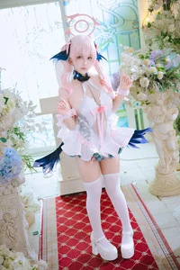 Pure Elegance: Coser RiNaiJiao as Koharu Shimoe in Blue Archive Wedding Dress (27P) - image 3