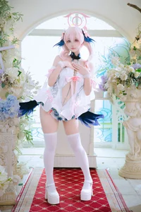 Pure Elegance: Coser RiNaiJiao as Koharu Shimoe in Blue Archive Wedding Dress (27P) - image 10