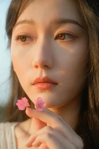 Spring Aesthetic: Xiao Yue Among Cherry Blossoms and Tea Mountains - YiTuYu Art Language Vol.9056 Portrait Photography Series - image 0