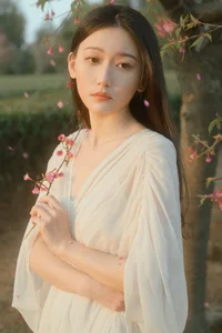Spring Aesthetic: Xiao Yue Among Cherry Blossoms and Tea Mountains - YiTuYu Art Language Vol.9056 Portrait Photography Series - image 10