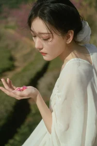 Spring Aesthetic: Xiao Yue Among Cherry Blossoms and Tea Mountains - YiTuYu Art Language Vol.9056 Portrait Photography Series - image 11
