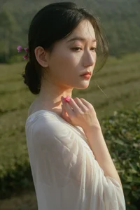 Spring Aesthetic: Xiao Yue Among Cherry Blossoms and Tea Mountains - YiTuYu Art Language Vol.9056 Portrait Photography Series - image 13