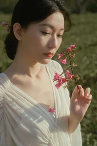 Spring Aesthetic: Xiao Yue Among Cherry Blossoms and Tea Mountains - YiTuYu Art Language Vol.9056 Portrait Photography Series - image 19