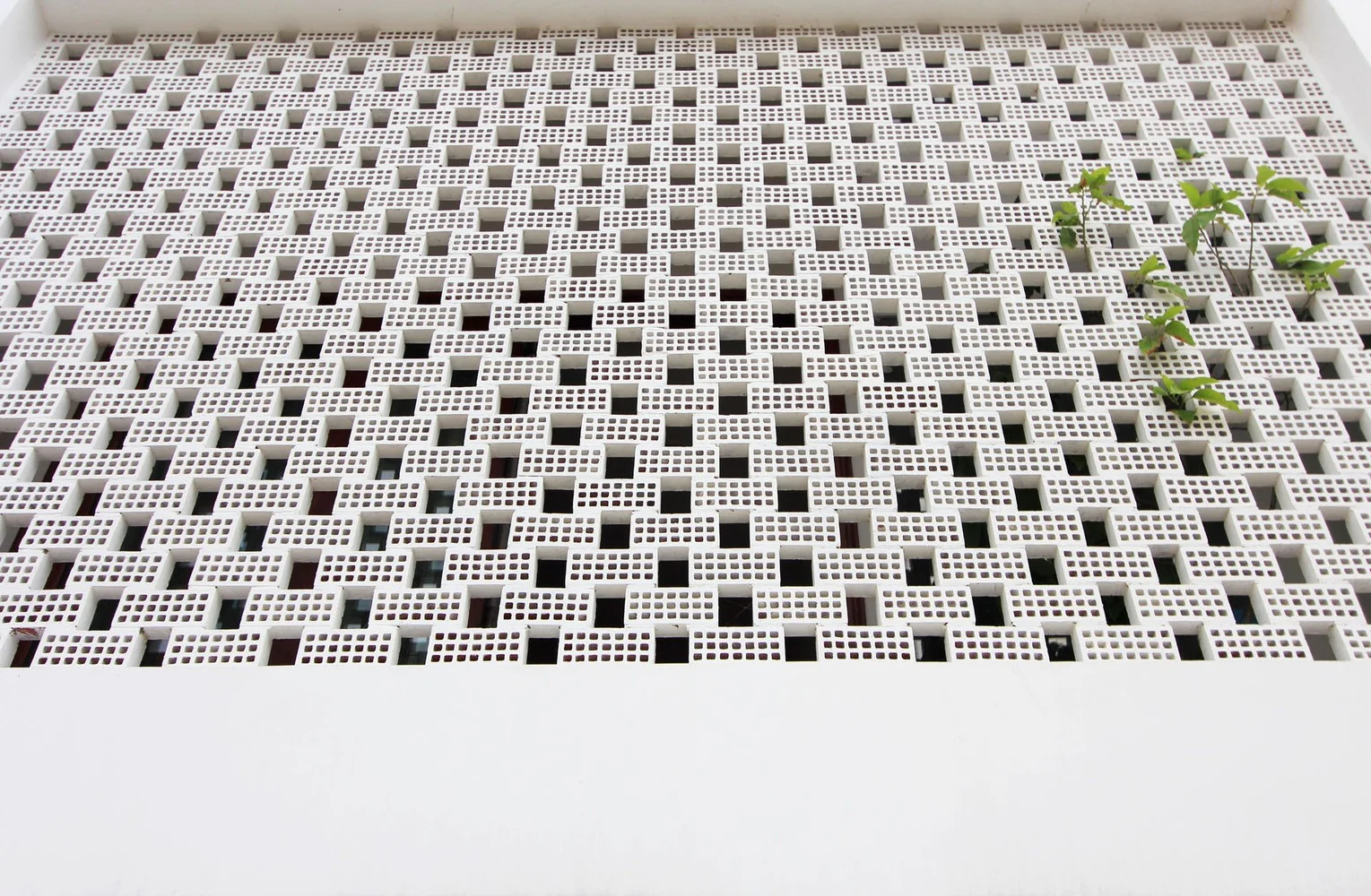 Innovative West-Facing House Design with Hollow Brick Facade