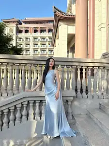 Miss Ý Nhi Radiates Elegance: A Vision in Her Sophisticated Evening Gown on Grand Ancient Stairs - image 4