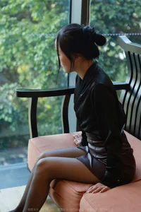 IESS Collection: Wan Ping in Stylish Brown Leather Skirt - image 24