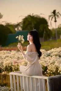 Poetic Beauty in a Daisy Garden: Serene Moments Under Gentle Sunset Glow. Discover This Dreamy Scene! - image 11