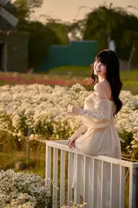 Poetic Beauty in a Daisy Garden: Serene Moments Under Gentle Sunset Glow. Discover This Dreamy Scene! - image 6