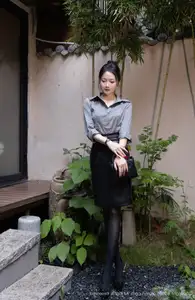 XiuRen No.10635: Yu Zi Jiang Fish – Elegant Professional Style in Leather Skirt - image 10