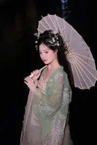 VGU No.175: Ethereal Asian Beauty In Traditional Attire Amidst A Dazzling Nightscape Of Lights - image 10