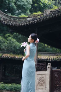Shaoxing Jiangnan Aesthetic: Xiao Lan in Modern Cheongsam Fashion - Art Language Vol.9301 Oriental Beauty Collection - image 9