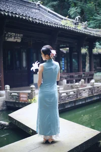 Shaoxing Jiangnan Aesthetic: Xiao Lan in Modern Cheongsam Fashion - Art Language Vol.9301 Oriental Beauty Collection - image 2