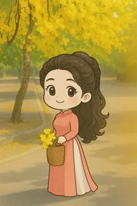 Cute Chibi Teacher in Traditional Ao Dai Gallery - image 18