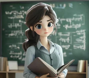 Cute Chibi Teacher in Traditional Ao Dai Gallery - image 1