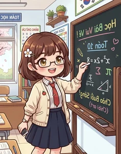 Cute Chibi Teacher in Traditional Ao Dai Gallery - image 13