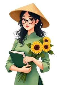 Cute Chibi Teacher in Traditional Ao Dai Gallery - image 4