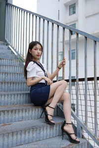 Elegant Urban Fashion Photography: Meizi on the Stairs - image 9