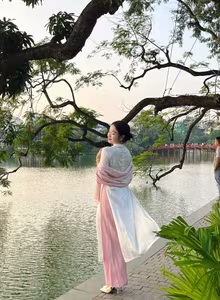 VGU No.148: Radiant Smile in Traditional Ao Dai: Elegant Vietnamese Beauty by the Lake. - image 9