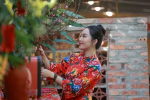 Elegant Peacock Pattern Ao Dai: MC Nghe An's Stunning Lunar New Year Photoshoot - image 9
