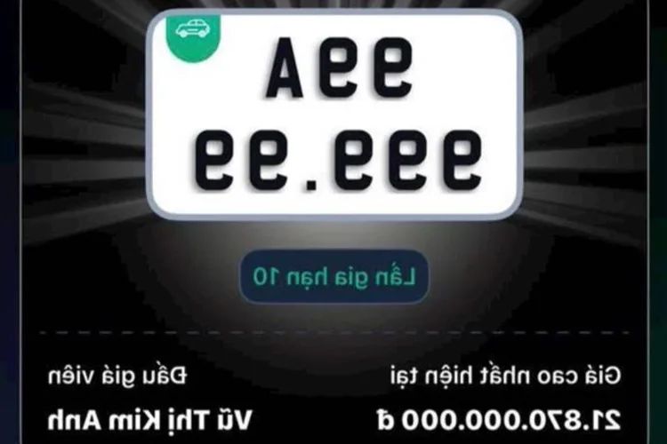 Record Breaking: '99A-999.99' License Plate Fetches Staggering 21.8 Billion VND
