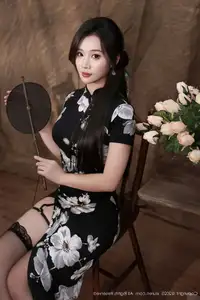 Nan Qiao XiuRen No.10655 Exudes Modern Oriental Charm in a Stunning Floral Dress - image 7