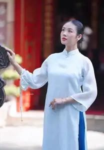 Elegant Vietnamese Girl in Traditional Ao Dai Capturing Timeless Asian Beauty - image 2