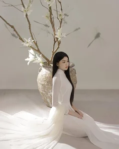 Pure Elegance: Quyen Linh’s Daughter Mesmerizes in Traditional White Ao Dai - image 0