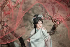 Spring Muse in Hanfu YiTuYu Art Language Vol.8879 Da Wai Wai Ge - image 8