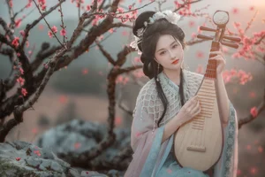 Spring Muse in Hanfu YiTuYu Art Language Vol.8879 Da Wai Wai Ge - image 26