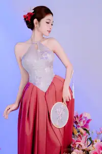 Elegant Beauty: Graceful Vietnamese Young Woman in Modern Attire with Lilies - image 21