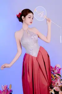 Elegant Beauty: Graceful Vietnamese Young Woman in Modern Attire with Lilies - image 6