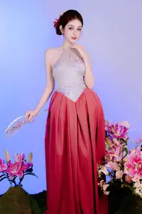 Elegant Beauty: Graceful Vietnamese Young Woman in Modern Attire with Lilies - image 19