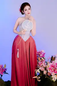 Elegant Beauty: Graceful Vietnamese Young Woman in Modern Attire with Lilies - image 23