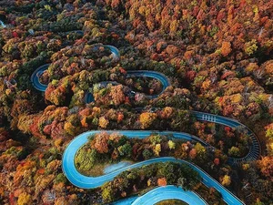 Stunning Autumn Views Along the Famous 48-Bend Scenic Road - image 9
