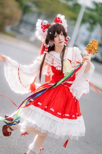 Ethereal Reimu Cosplay by Hua Qi Hana at Firefly Comic-Con Part01 - image 8