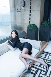 Elegant Glamour Photography: Shi An An in XingYan Star Face Vol.426 – A Stunning Black Lingerie Portrait Collection for Fashion Inspiration - image 17