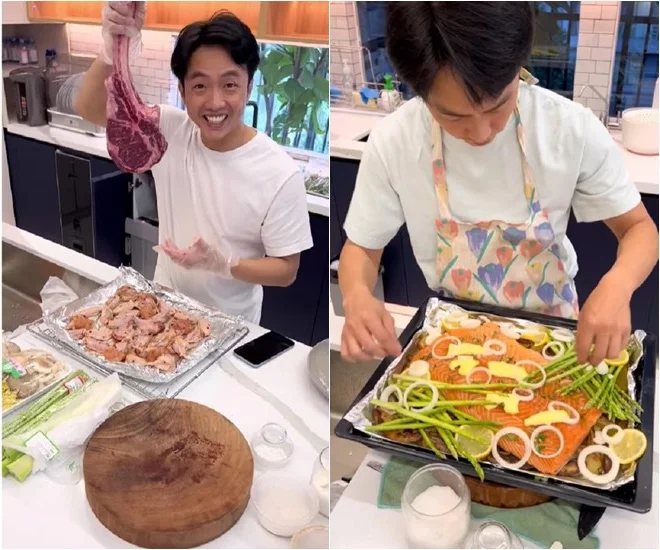 Businessman Cuong Do La Shows Off Culinary Skills as Wife Dam Thu Trang Reacts