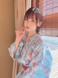 Elegance in Blue: Coser Yukata Style - Fantia Part01 - image 4
