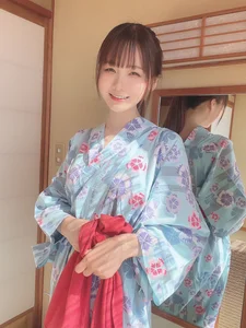 Elegance in Blue: Coser Yukata Style - Fantia Part01 - image 22