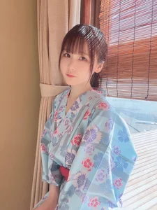 Elegance in Blue: Coser Yukata Style - Fantia Part01 - image 0