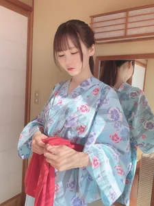 Elegance in Blue: Coser Yukata Style - Fantia Part01 - image 20