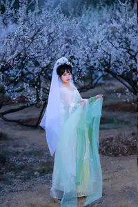 YiTuYu Vol.8718: Zhou Zhou AY - Ethereal Hanfu Beauty Amidst Enchanting Night Blossoms - image 20