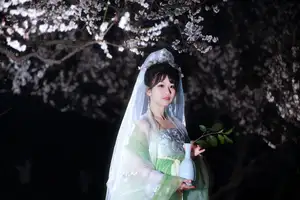 YiTuYu Vol.8718: Zhou Zhou AY - Ethereal Hanfu Beauty Amidst Enchanting Night Blossoms - image 4