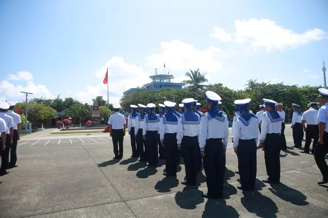 The Sacred National Flag Raising Ceremony on Truong Sa Island Vietnam