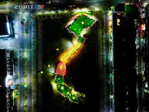 Spectacular S-Shaped Map Flower Street Debuts in Kien Giang - image 2