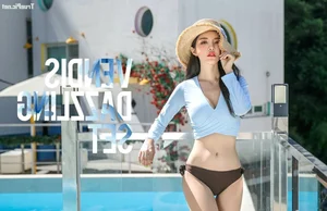 Korean Model Jin Hee Shines in Trendy Beachwear Collection - image 1