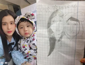Mina Pham's Reaction to Her Son's Hilariously Honest Portrait Drawing - image 1